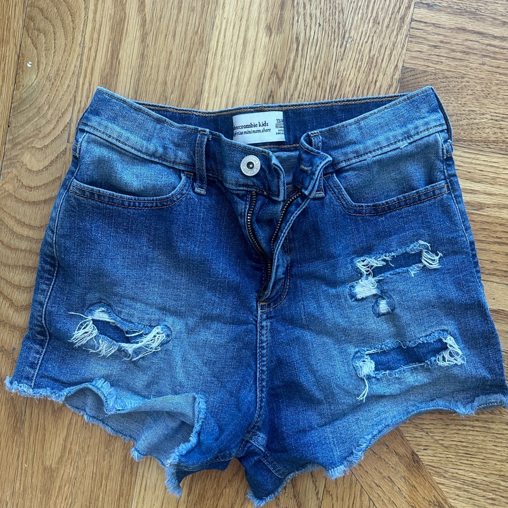 Abercrombie Kids Distressed Denim Shorts